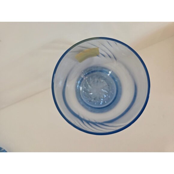 Set Of 4 Libbey Misty Blue Double Rocks Glass Tumblers New 12 avail - Picture 4 of 9